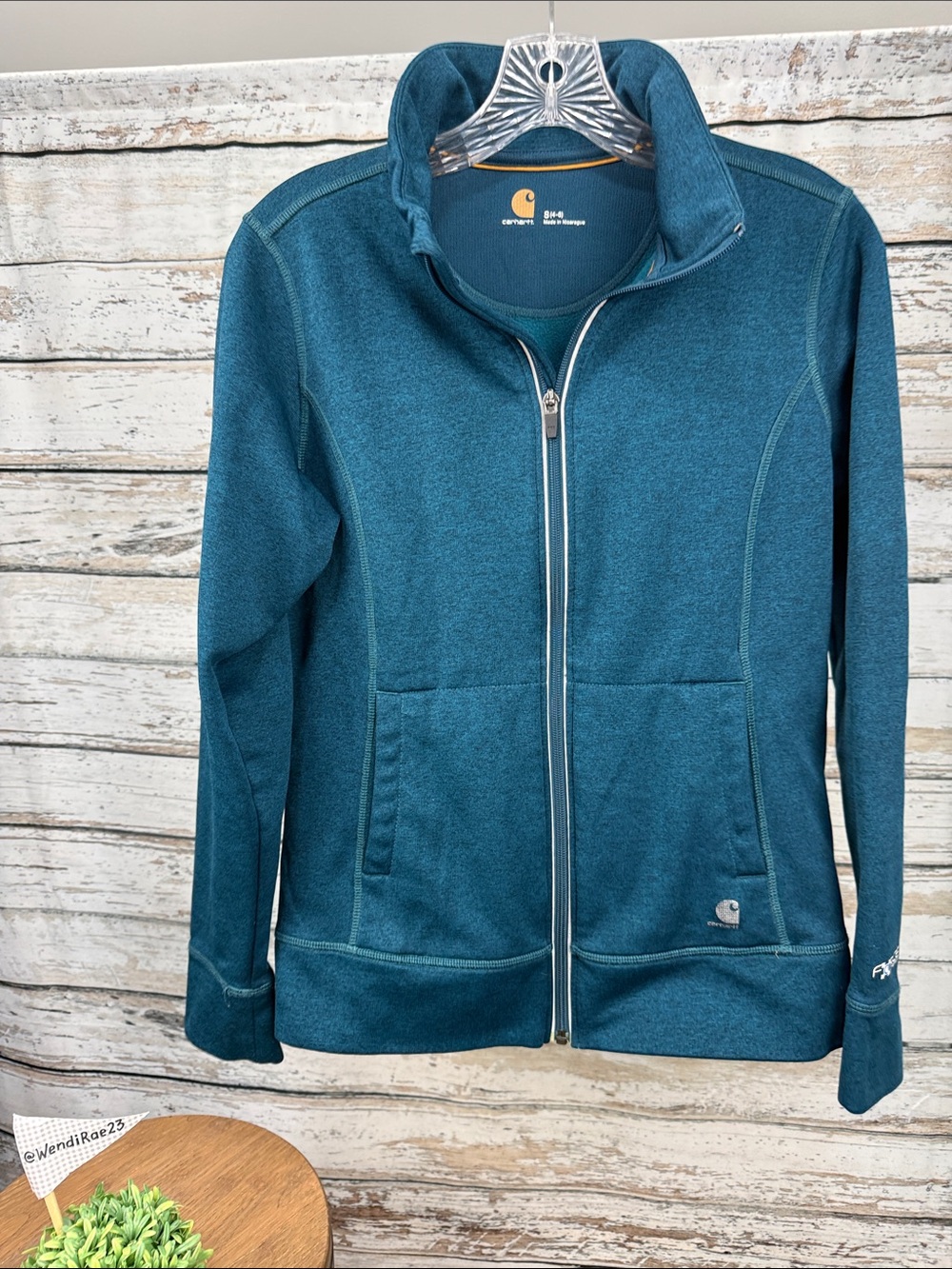 Carhartt Women's Teal Full-Zip Utility Jacket Force Extremes S (4-6)